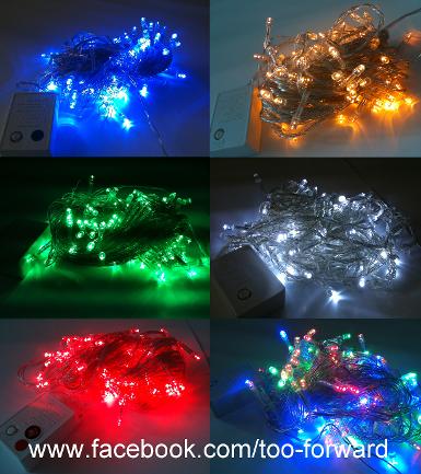 ไฟประดับ ไฟกระพริบ ไฟราว LED 100 ดวง 10 เมตร